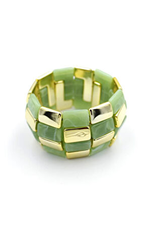 Lastikli Taşlı Bilezik - Yeşil