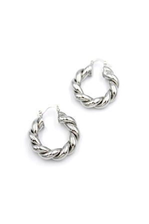 Burgu Halka Küpe - Gümüş