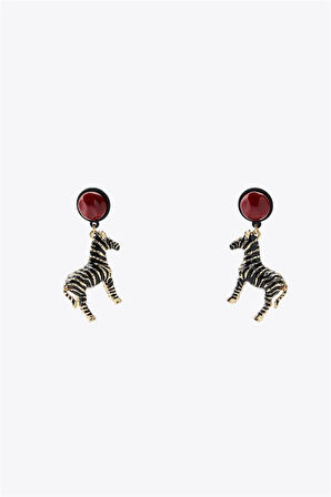 Zebra Küpe - Siyah