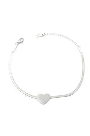 Kalp Bileklik - Gümüş