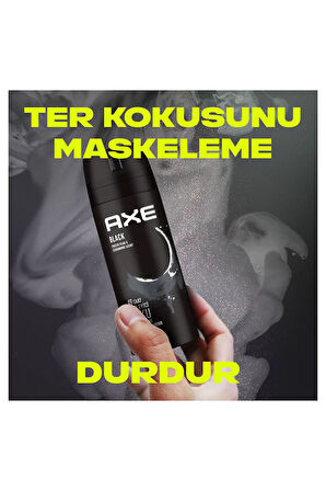 Axe Erkek Deodorant & Bodyspray Black 48 Saat Etkileyici Koku Vücut Spreyi 150 ml