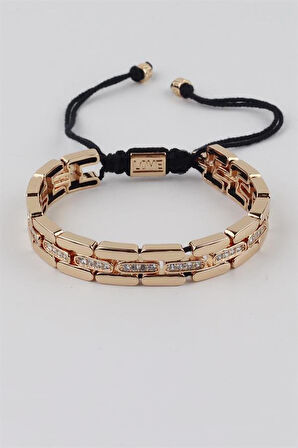 İpli Çelik Bileklik - Altın