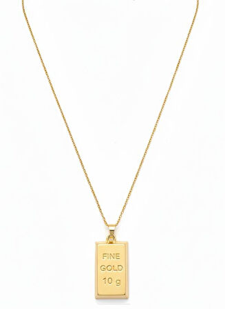 Külçe Altın Kolye - Büyük Boy - Altın