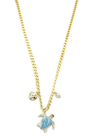 Kaplumbağa Kolye - Altın