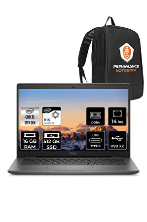 Dell Latitude 3440 i5-1235U 16GB RAM 512GB SSD 14'' FHD FDOS Dizüstü Bilgisayar & PER4 ÇANTA 