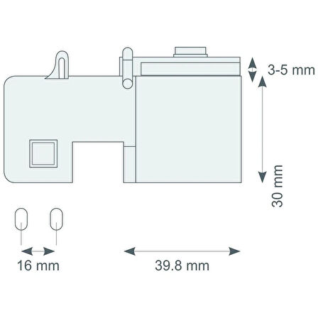 Canex Cam Menteşe Çıt Çıt 30 mm