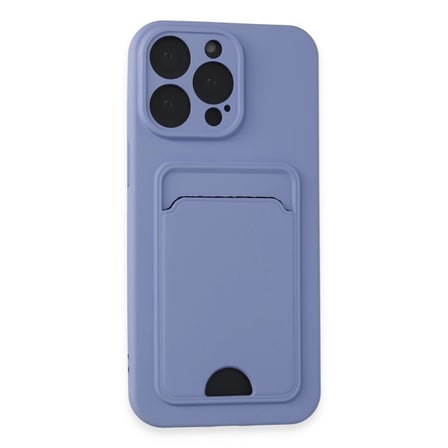 Apple İphone 14 Pro Max Kılıf Kelvin Kartvizitli Silikon - Lila