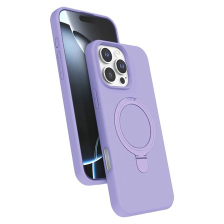 Apple İphone 16 Pro Max Regal Magsafe Standlı Kapak - Lila