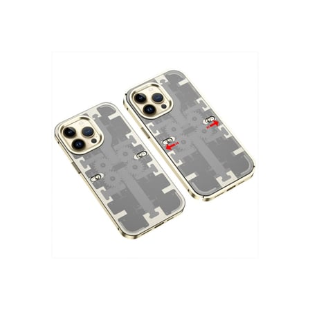 Apple İphone 13 Pro Max Kılıf Mekanik Bumper Kapak - Gold