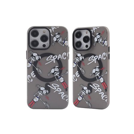 Apple İphone 13 Pro Kılıf Apollo Magneticsafe Desenli Kapak - Apollo Siyah - 3