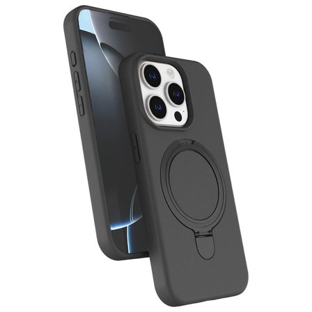 Apple İphone 15 Pro Max Regal Magsafe Standlı Kapak - Titan Gri