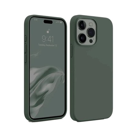 Apple İphone 15 Pro Max Kılıf First Silikon - Koyu Yeşil