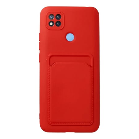 Xiaomi Redmi 9c Kılıf Kelvin Kartvizitli Silikon - Kırmızı