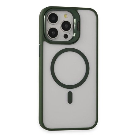 Joko Apple İphone 15 Pro Kılıf Roblox Lens Magsafe Standlı Kapak - Koyu Yeşil