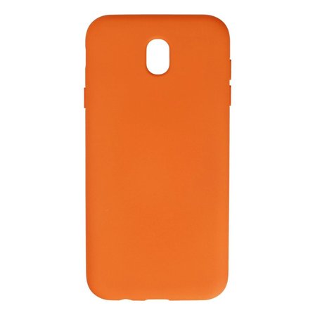 Samsung Galaxy J7 Pro / J730 Kılıf Nano İçi Kadife Silikon - Turuncu