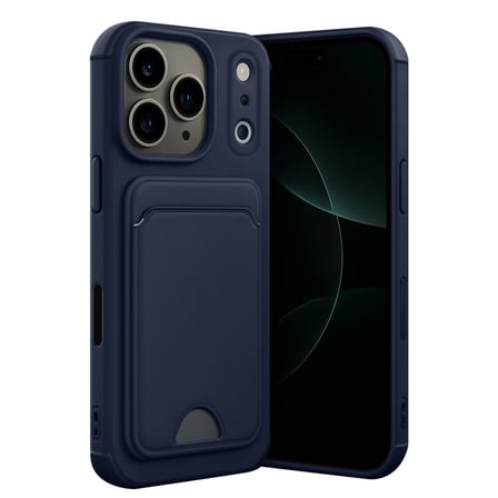 Apple İphone 17 Pro Max Kelvin Kartvizitli Silikon - Lacivert