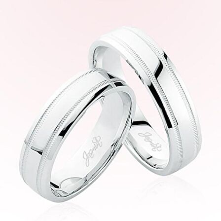Beyaz Altın Alyans 6105