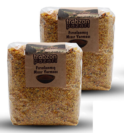 Trabzon Yöresel Ata Tohum Fırınlanmış Mısır Yarması 2x900 gr