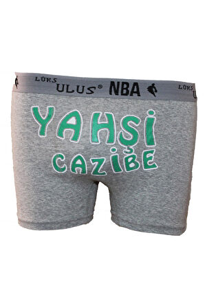 Yahşi Cazibe Komik Erkek Boxer Gri