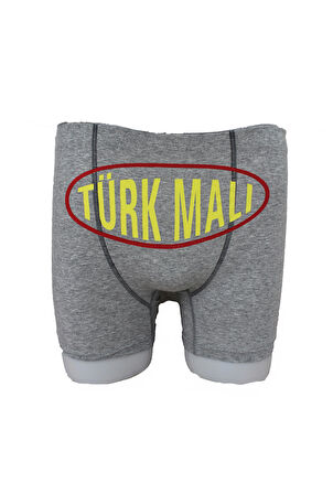 Türk Malı Komik Erkek Boxer Gri