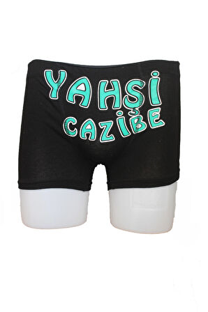 Yahşi Cazibe Komik Erkek Boxer Siyah