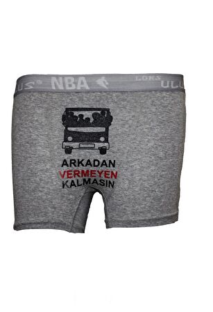 Komik Arkadan Vermeyen Kalmasın Gri Boxer