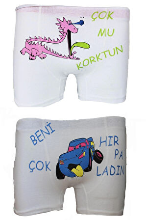 Erkek Dijital Baskılı Boxer 2'li Set