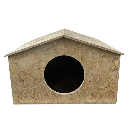 Reyo Kedi Evi Dış Ortam Uygun Ahşap Kedi Evi OSB 50x50x35 cm - CAT17