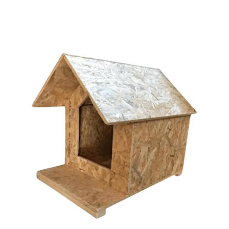 Reyo Kedi Evi Dış Ortam Uygun Ahşap Kedi Evi OSB 45x40x40 cm - CAT20
