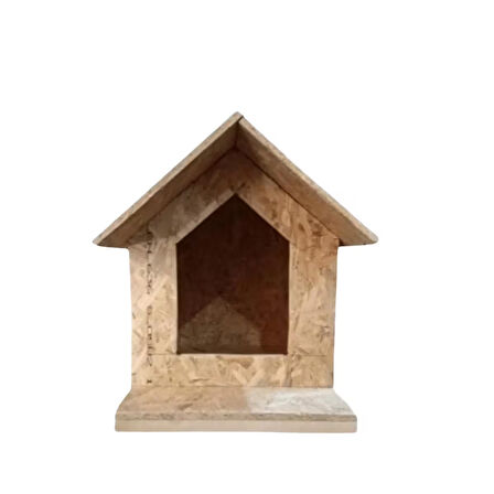 Reyo Kedi Evi Dış Ortam Uygun Ahşap Kedi Evi OSB 45x40x40 cm - CAT20