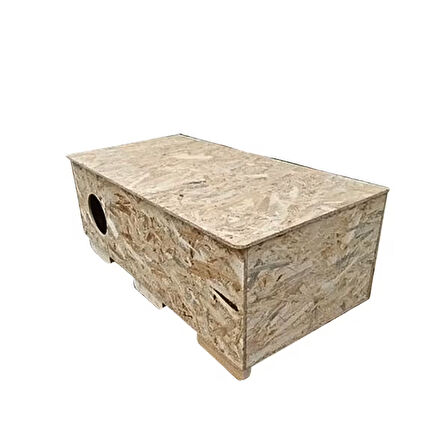 Reyo Kedi Evi Dış Ortam Uygun Ahşap Kedi Evi OSB 100x50x40 cm CAT22