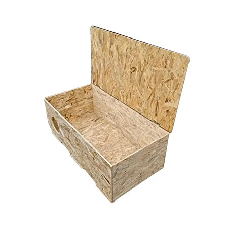 Reyo Kedi Evi Dış Ortam Uygun Ahşap Kedi Evi OSB 100x50x40 cm CAT22