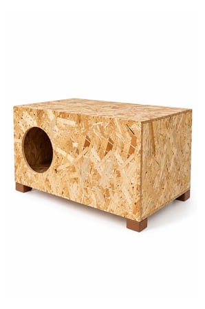 Reyo Kedi Evi Dış Ortam Uygun Ahşap Kedi Evi OSB 60x40x30 cm - CAT24