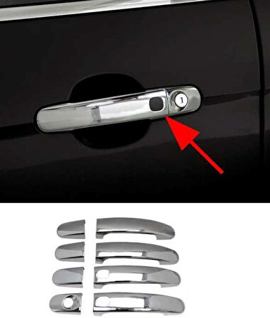 Volkswagen Golf 8 Kapı Kolu Kaplama - Krom