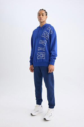 DeFactoFit NBA Miami Heat Oversize Geniş Kalıp Kapüşonlu Kalın Sweatshirt D0677AX24AUBE181