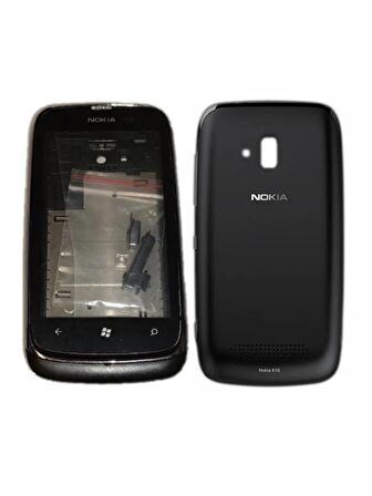 Nokia 610 Kasa Kapak N610 Siyah Orta Kasa Ön Kapak Arka Kapak Tuş Takımı