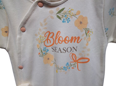 BLOOM SEASON BASKILI ÇİÇEKLİ BERELİ PATİKLİ KIZ TULUM