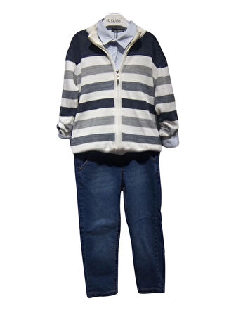 JEANS PANTOLONLU HIRKALI ERKEK TAKIM
