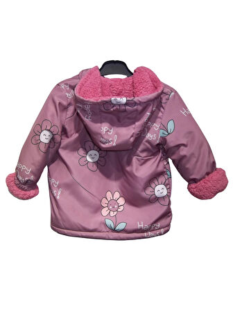 PAPATYA DESENLİ KIZ MONT