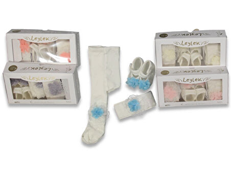 3'LÜ AKSESUARLI KIZ PATİK SETİ