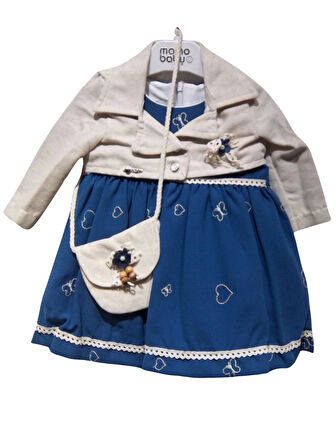 BOLEROLU ÇANTALI KIZ ELBİSE