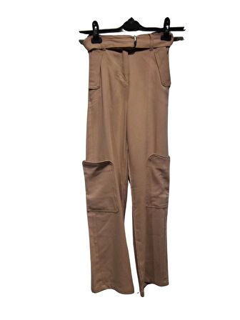 KEMER TOKALI KETEN KIZ PANTOLON