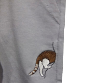 KEDİ NAKIŞLI ERKEK TEK ALT