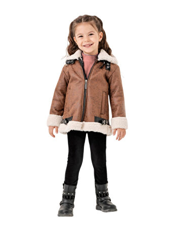 KEMER DETAYLI MONTLU KIZ TAKIM