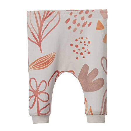 NİJİ ÇİÇEKLİ RİBANALI KIZ TEK ALT (3'LÜ SET)