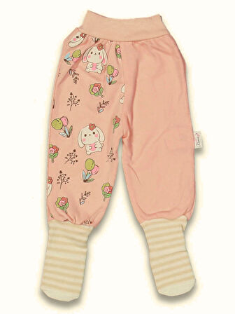 TAVŞAN BASKILI PATİKLİ KIZ TEK ALT