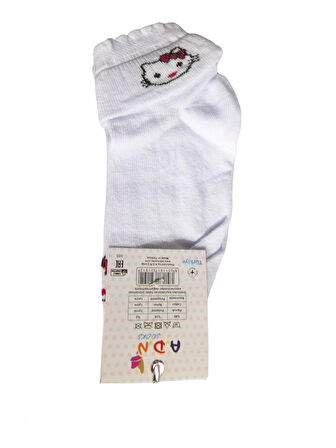 KIZ ÇOCUK KITTY FİGÜRLÜ PATİK ÇORAP (3 ADET)
