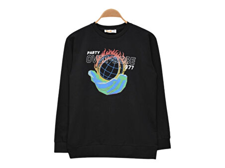 OVER-DOBE BASKILI ERKEK SWEATSHIRT