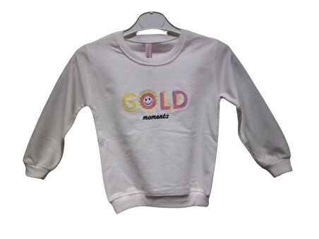 GOLD NAKIŞLI KIZ SWEATSHIRT