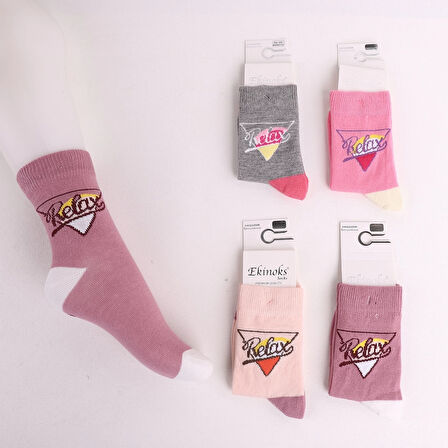 KIZ ÇOCUK RELAX DESEN SOKET ÇORAP (5 ADET)